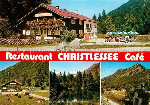 AK / Ansichtskarte Oberstdorf Restaurant Christlessee Kapelle Alpen Oberstdorf