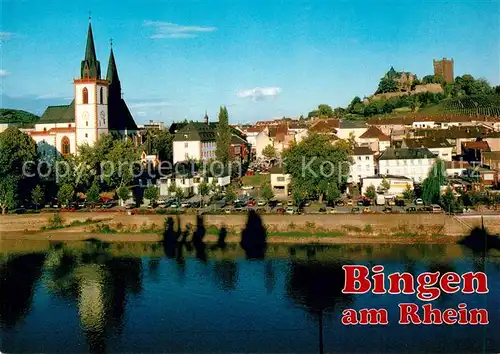 AK / Ansichtskarte Bingen_Rhein Nahe Basilika Burg Klopp Bingen Rhein