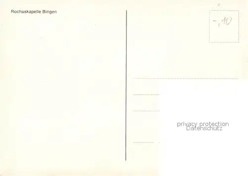 AK / Ansichtskarte Bingen_Rhein Rochuskapelle Bingen Rhein