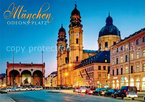 AK / Ansichtskarte Muenchen Odeonsplatz Theatinerkirche Feldherrnhalle Huber Karte Nr 8950 Muenchen