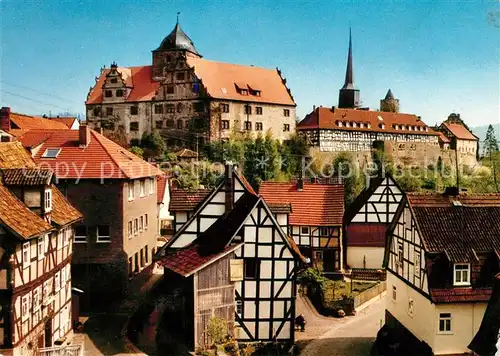 AK / Ansichtskarte Schlitz Altstadt Burgenstadt Fachwerkhaeuser Burg Schlitz