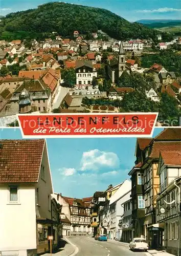 AK / Ansichtskarte Lindenfels_Odenwald Panorama Hauptstrasse Innenstadt Luftkurort Lindenfels Odenwald