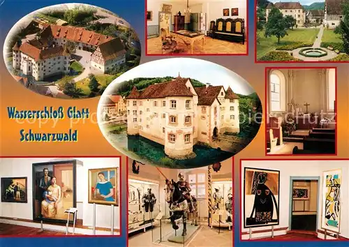 AK / Ansichtskarte Glatt Wasserschloss Glatt Fliegeraufnahme Teilansichten Glatt