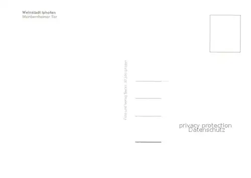 AK / Ansichtskarte Iphofen Mainbernheimer Tor Iphofen