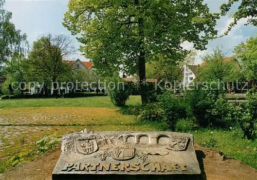AK / Ansichtskarte Korb_Remstal Seeplatz Partnerschaftstafel Korb_Remstal