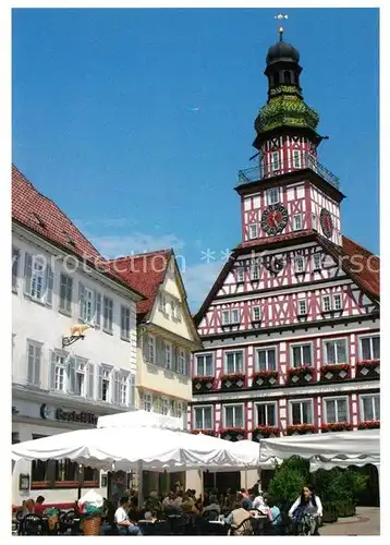 AK / Ansichtskarte Kirchheim_Teck Rathaus Cafe Kirchheim Teck
