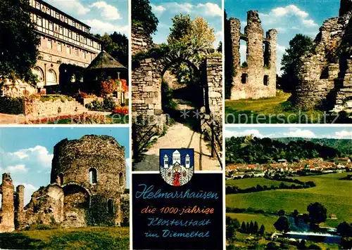 AK / Ansichtskarte Helmarshausen Kloster Ruinen Panorama Helmarshausen