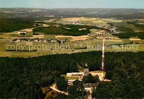 AK / Ansichtskarte Herscheid_Sauerland Fliegeraufnahme mit Herscheider Schutzhuette und WDR Sender Nordhelle Herscheid_Sauerland