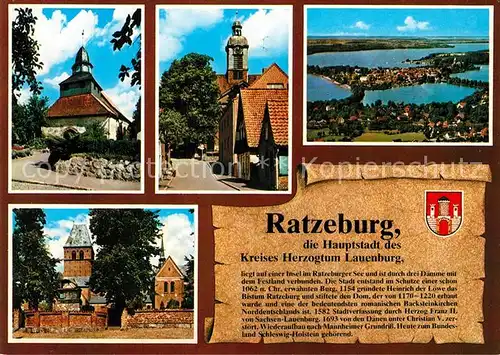 AK / Ansichtskarte Ratzeburg Backsteinkrichen Fliegeraufnahme Ratzeburg