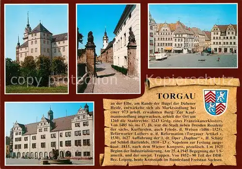 AK / Ansichtskarte Torgau Schloss Marienkirche Marktplatz Rathaus Torgau