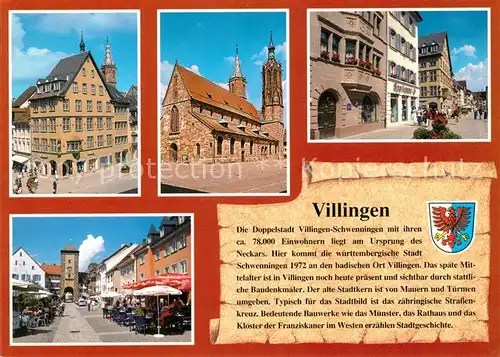 AK / Ansichtskarte Villingen Schwenningen Stadtmitte Muenster UL Frau Steinernes Haus Riettor Villingen Schwenningen