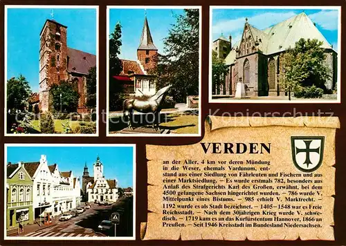 AK / Ansichtskarte Verden_Aller Kirchen Park Hauptstrasse Verden_Aller