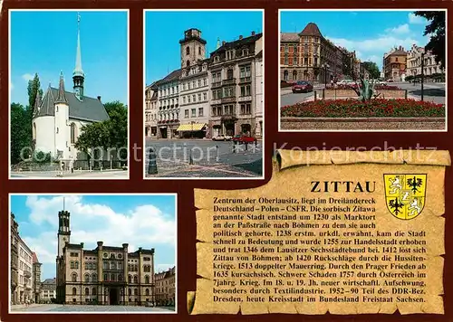 AK / Ansichtskarte Zittau Weberkirche Markt Haberkornplatz Rathaus Zittau