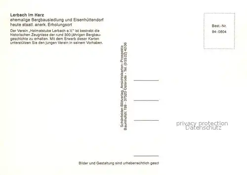 AK / Ansichtskarte Lerbach_Harz Ehem Bergbausiedlung und Eisenhuettendorf Panorama Stolleneingang Lore Lerbach Harz