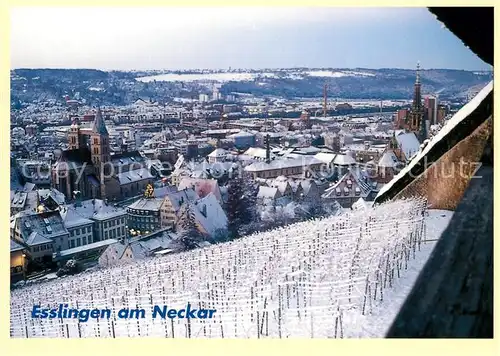 AK / Ansichtskarte Esslingen_Neckar Panorama von der Burg Esslingen Neckar