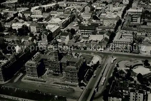 AK / Ansichtskarte Gy?r Fliegeraufnahme Rathaus