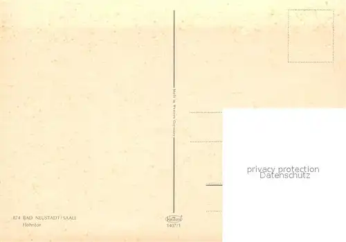 AK / Ansichtskarte Neustadt_Bad Hohntor Neustadt_Bad