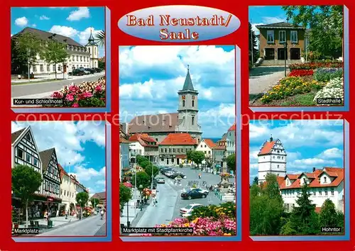 AK / Ansichtskarte Neustadt_Bad Hohntor Marktplatz Schlosshotel Kirche Neustadt_Bad