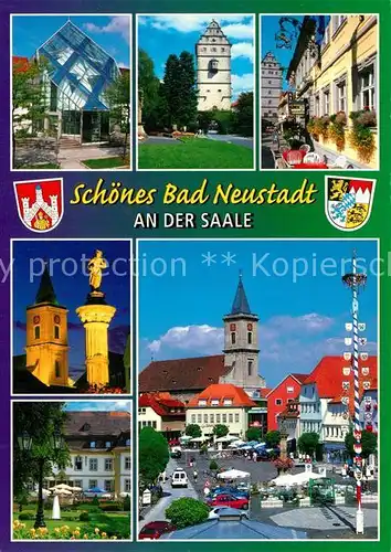 AK / Ansichtskarte Neustadt_Bad Marktplatz Kirche Kurpark Neustadt_Bad