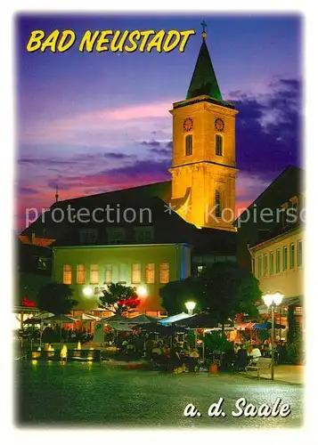 AK / Ansichtskarte Neustadt_Bad Marktplatz Kirche Nachtaufnahme Neustadt_Bad