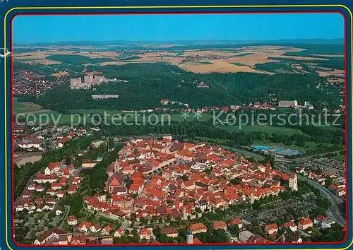 AK / Ansichtskarte Neustadt_Bad Fliegeraufnahme Schwimmbad Kirche Neustadt_Bad