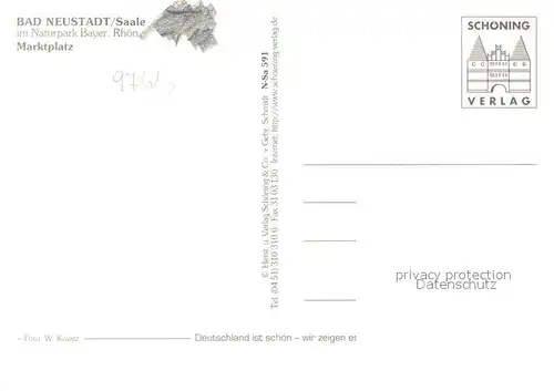 AK / Ansichtskarte Neustadt_Bad Marktplatz Kirche Neustadt_Bad