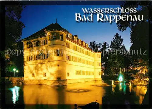 AK / Ansichtskarte Bad_Rappenau Wasserschloss Nachtaufnahme Bad_Rappenau