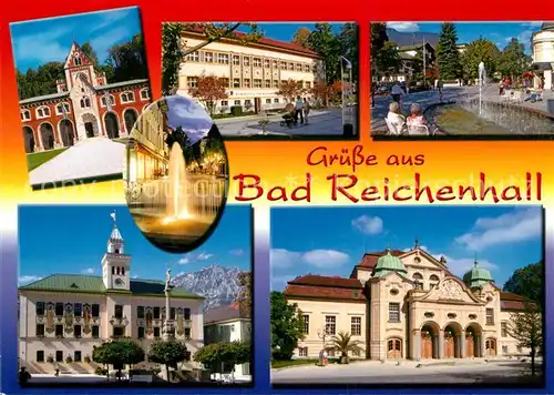 AK / Ansichtskarte Bad_Reichenhall Alte Saline Spielbank Brunnen Kurgastzentrum Rathaus Koenigliches Kurhaus Bad_Reichenhall