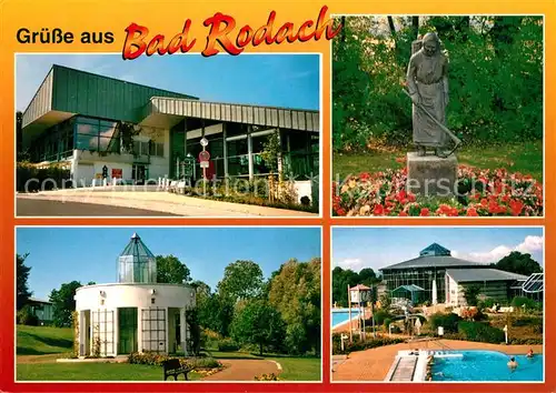 AK / Ansichtskarte Bad_Rodach Freibad Statue Medicalpark Kurpark Bad_Rodach