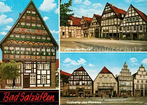 AK / Ansichtskarte Bad_Salzuflen Haus Backs Hinter der Wieke Markt Bad_Salzuflen