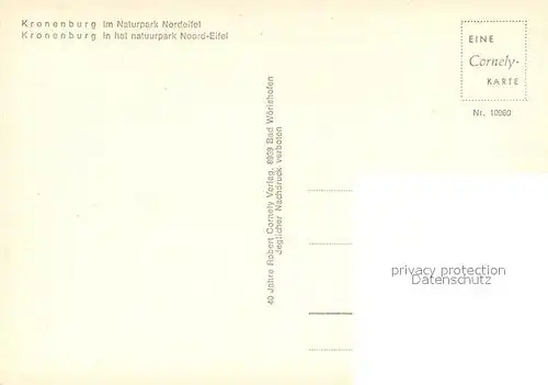 AK / Ansichtskarte Kronenburg_Eifel Stadtansichten Panorama Kronenburg Eifel