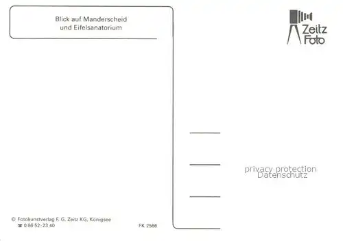 AK / Ansichtskarte Manderscheid_Eifel Fliegeraufnahme Eifelsanatorium Manderscheid Eifel