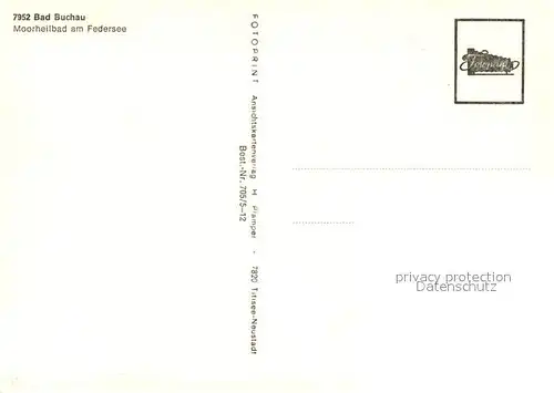 AK / Ansichtskarte Bad_Buchau_Federsee Teilansicht Moorheilbad Kirche Schwanenteich Park Bad_Buchau_Federsee
