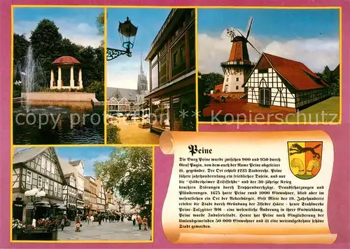 AK / Ansichtskarte Peine Pavillon Windmuehle Fussgaengerzone Peine