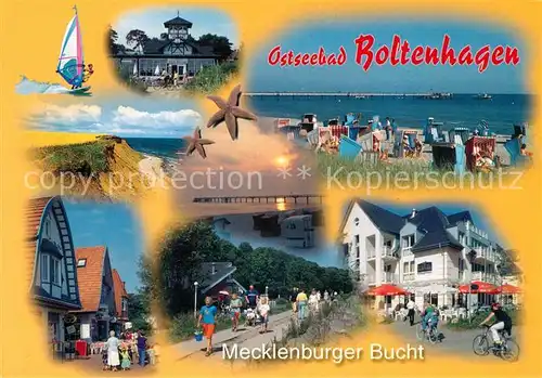 AK / Ansichtskarte Boltenhagen_Ostseebad Strand Hotels Promenade Windsurfen Boltenhagen_Ostseebad