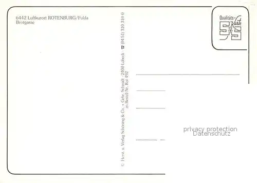 AK / Ansichtskarte Rotenburg_Fulda Brotgasse Fachwerkhaeuser Altstadt Rotenburg Fulda