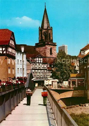 AK / Ansichtskarte Rotenburg_Fulda Steinweg Bruecke Kirche Altstadt Luftkurort Rotenburg Fulda