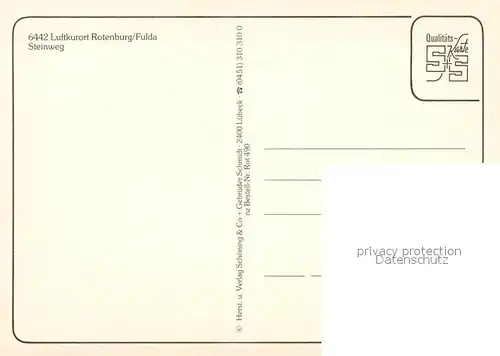 AK / Ansichtskarte Rotenburg_Fulda Steinweg Altstadt Fachwerkhaeuser Kirchturm Luftkurort Rotenburg Fulda