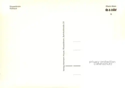 AK / Ansichtskarte Ruesselsheim_Main Rathaus Ruesselsheim Main