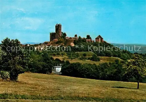 AK / Ansichtskarte Greifenstein_Hessen Landschaftspanorama mit Burgruine Greifenstein_Hessen