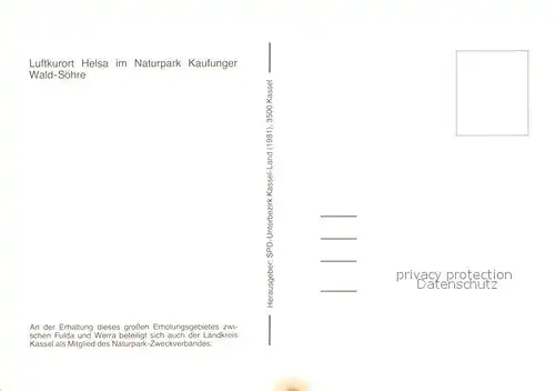 AK / Ansichtskarte Helsa Stadtpanorama Luftkurort Naturpark Kaufunger Wald Soehre Helsa