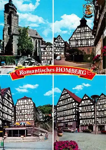 AK / Ansichtskarte Homberg_Efze Kirche Altstadt Historische Fachwerkhaeuser Homberg Efze