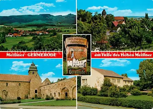AK / Ansichtskarte Germerode Panorama Kirche Schloss Wild  und Erholungspark Germerode