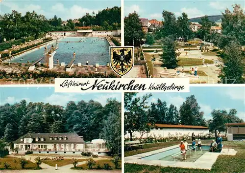 AK / Ansichtskarte Neukirchen_Knuellgebirge Freibad Minigolf Wassertreten Park Hotel Restaurant Neukirchen Knuellgebirge