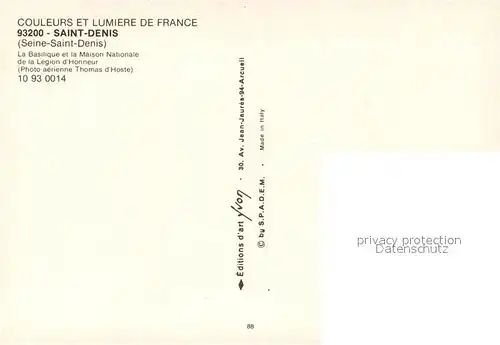 AK / Ansichtskarte Saint Denis_Seine_Saint_Denis Basilique et Maison Nationale de la Legion d Honneur vue aerienne Saint Denis_Seine