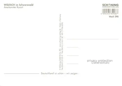 AK / Ansichtskarte Wolfach Uferpartie in der Kinzig Heiligenfigur Floesserei Wolfach
