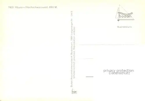 AK / Ansichtskarte Haeusern_Schwarzwald Kirche Landschaftspanorama Hochschwarzwald Haeusern Schwarzwald