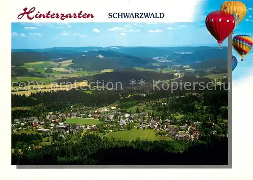 AK / Ansichtskarte Hinterzarten Kurort im Schwarzwald Ballonfahren Fliegeraufnahme Hinterzarten