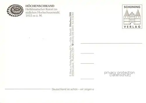 AK / Ansichtskarte Hoechenschwand Kurort Hochschwarzwald Fliegeraufnahme Kirchturm Fahnen Kurhaus Minigolf Hoechenschwand