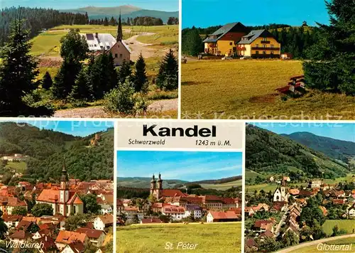 AK / Ansichtskarte Waldkirch_Breisgau St Peter Glottertal Kandel Berghotel Kapelle Schwarzwald Waldkirch Breisgau